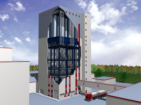Planung Baupulver-Mischturm